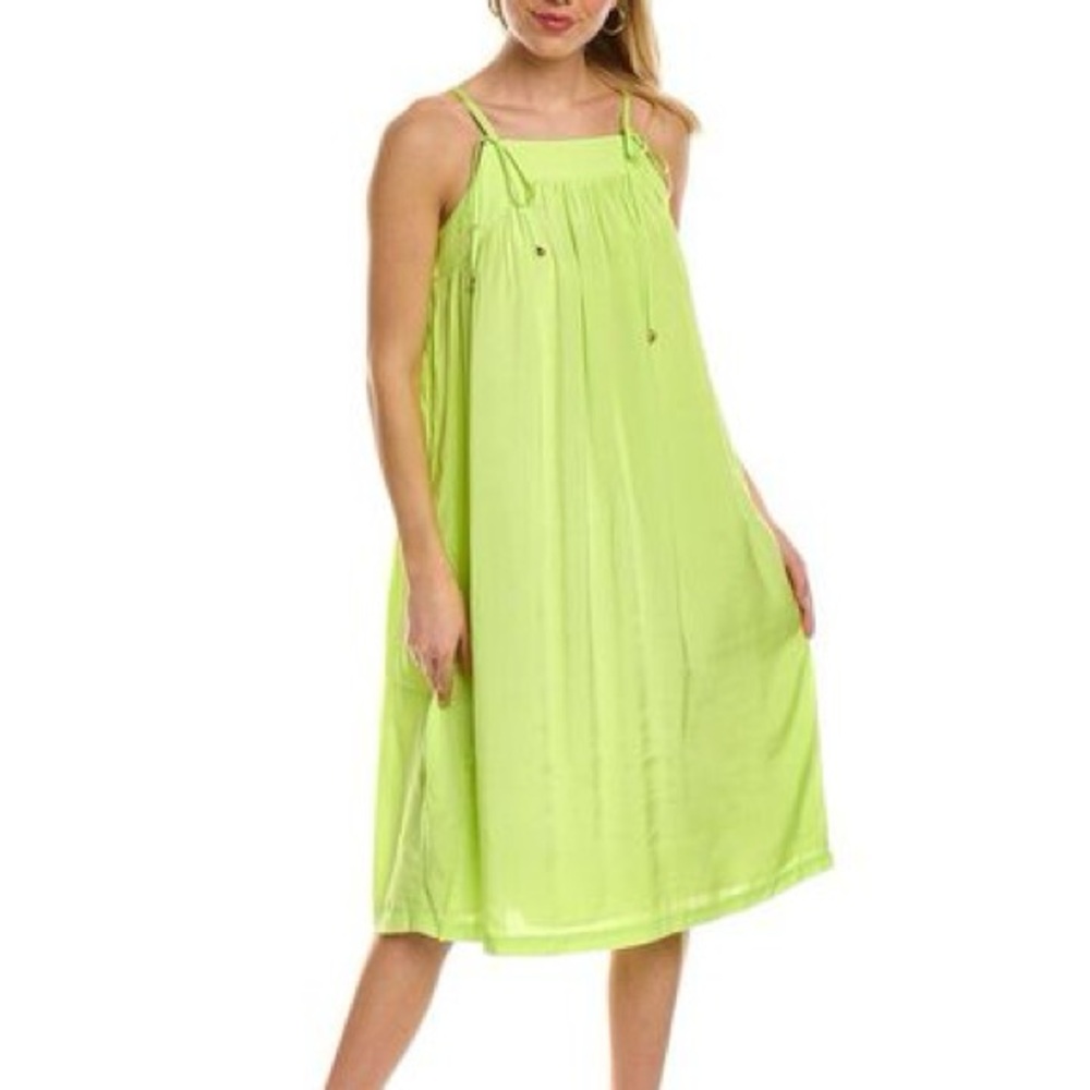 Trina Turk Lime Green Midi Dress, excellent condition